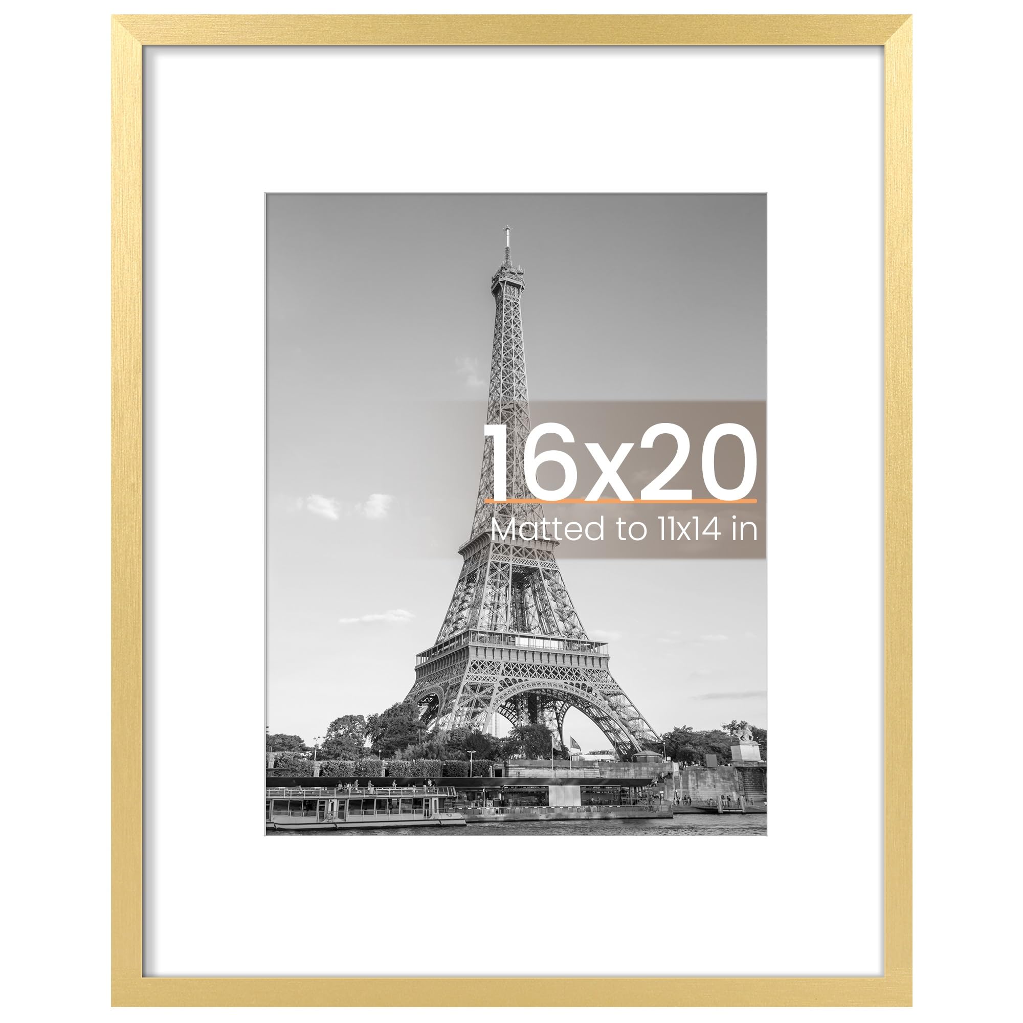 upsimples 16x20 gold frame front view for elegant wall display
