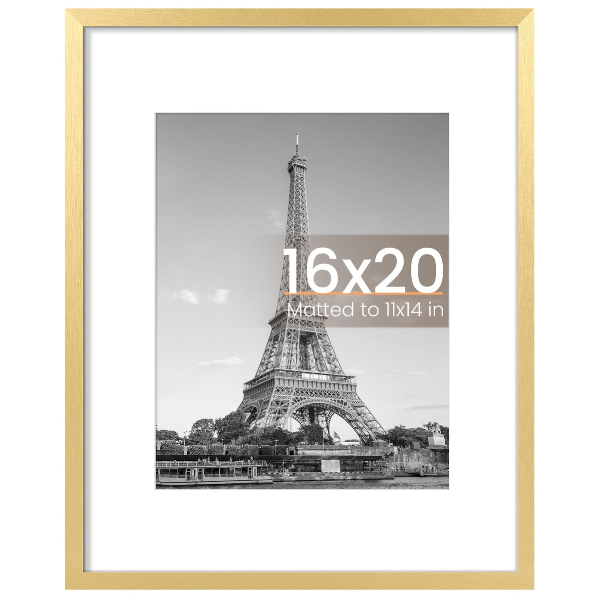 upsimples 16x20 gold frame front view for elegant wall display