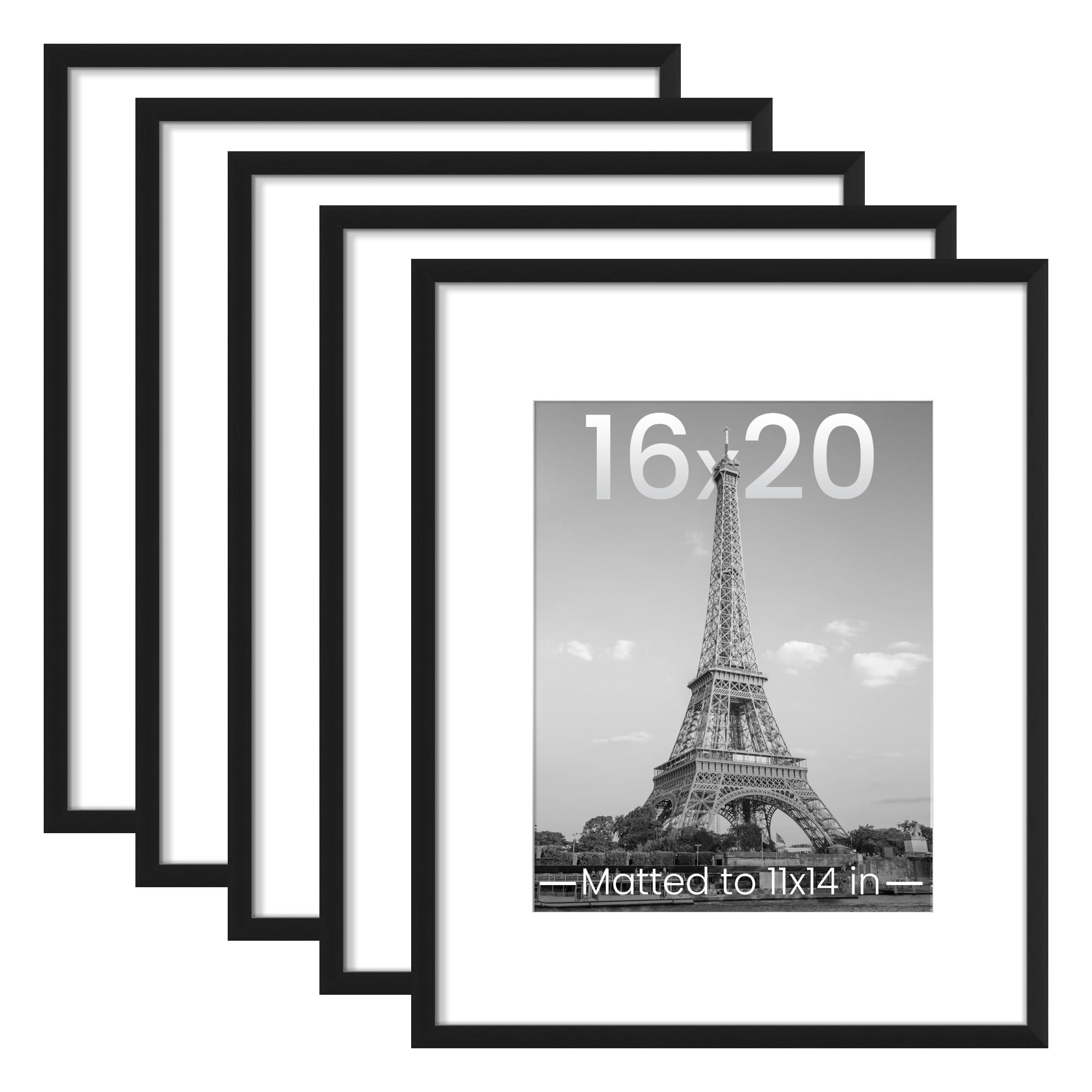 Upsimples 16x20 frame set in black front view ready for gallery wall