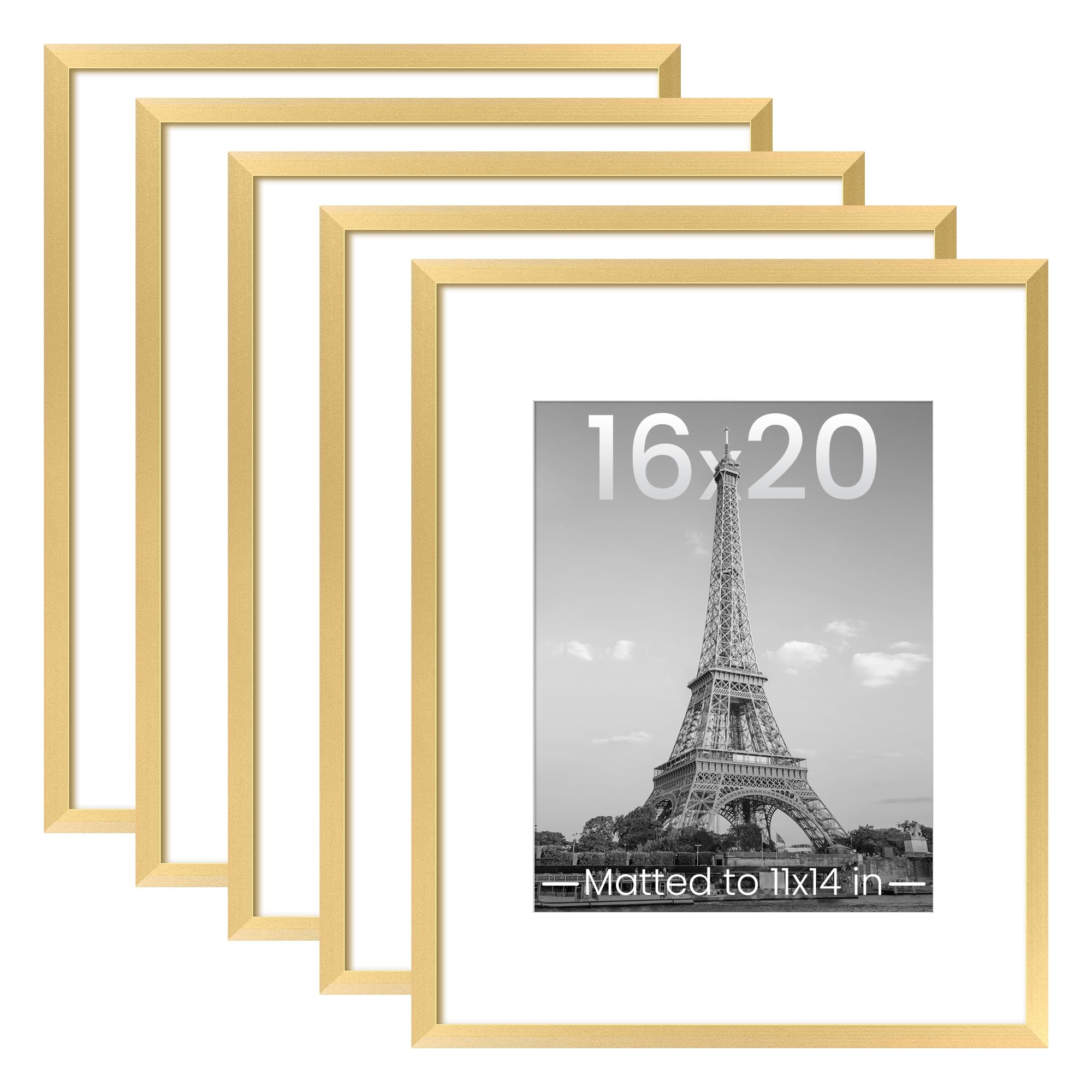 upsimples 16x20 gold frame set on a wall gallery for elegant display