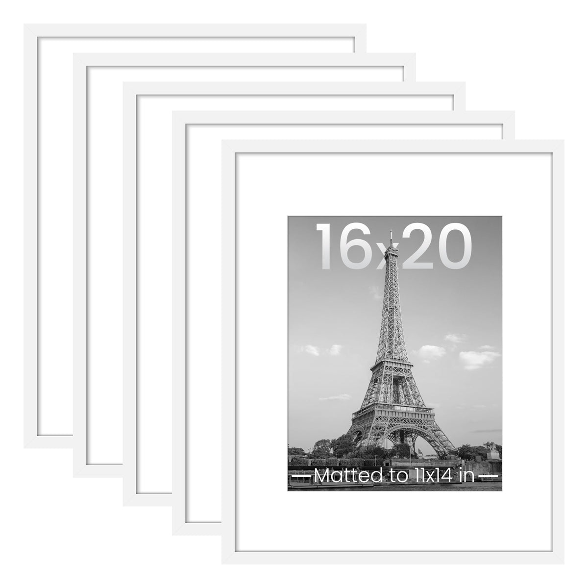 upsimples 16x20 frame set front view shows clean white display for home galleries.