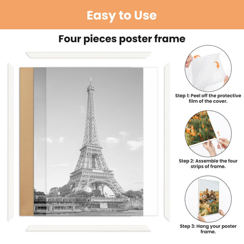 Upsimples scratch-proof cover 16x20 frame protects posters from wear