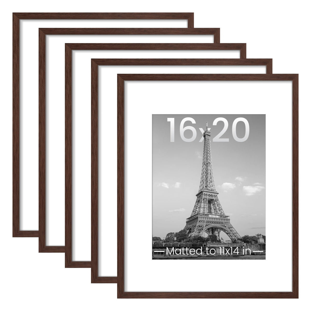 upsimples 16x20 brown picture frame set for an easy wall gallery display.