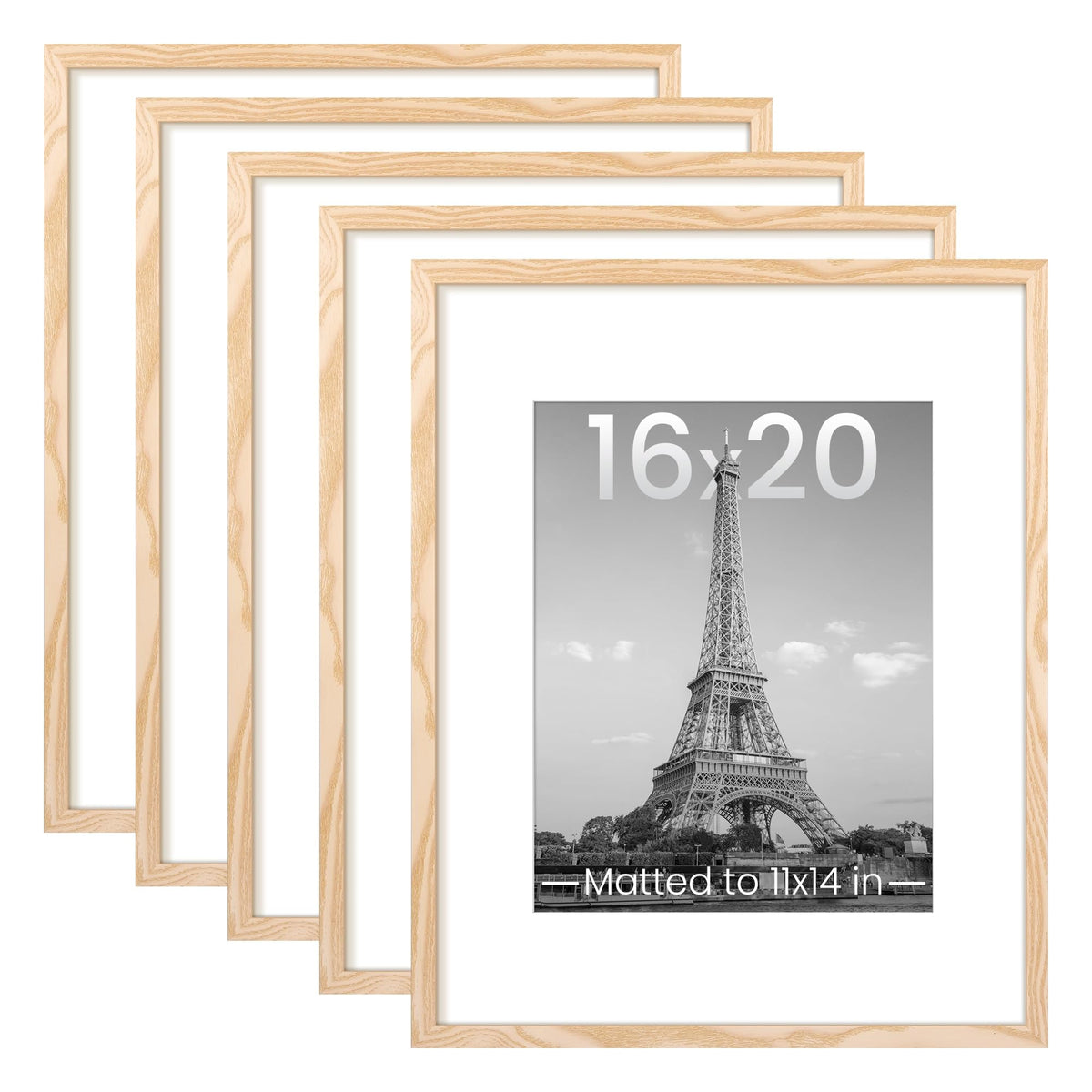upsimples 16x20 frame set front view with natural wood finish for a cohesive wall gallery
