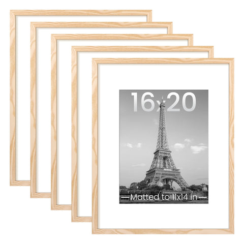 upsimples 16x20 frame set front view with natural wood finish for a cohesive wall gallery