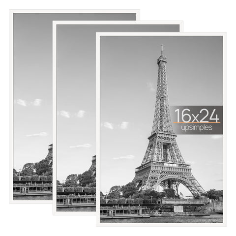 Upsimples 16x24 white frame 3-pack for posters and photos.