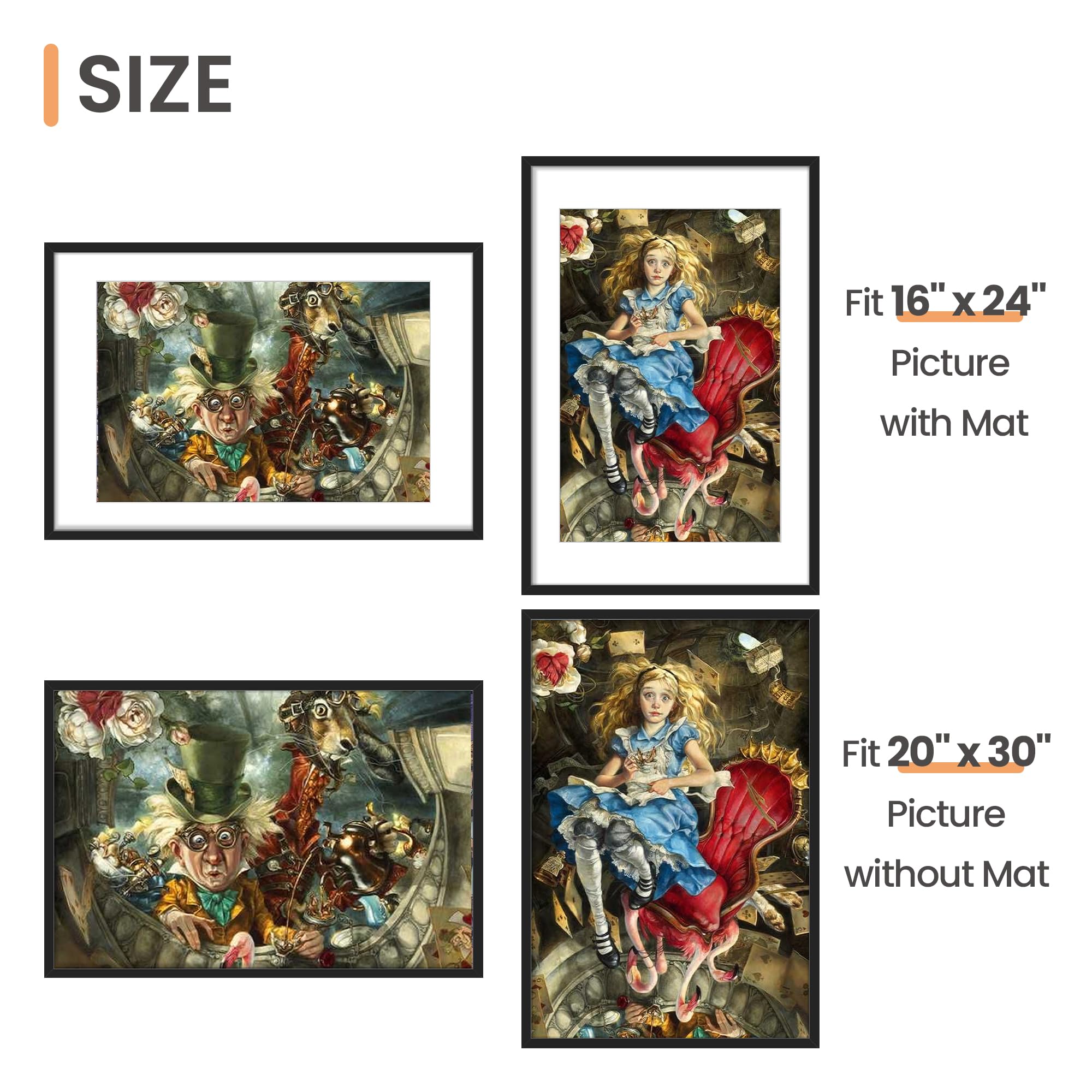 upsimples 16x24 with mat fits inside 20x30 frame