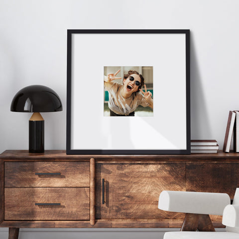 upsimples 18x18 frame mat inset demonstrates versatile display with or without mat