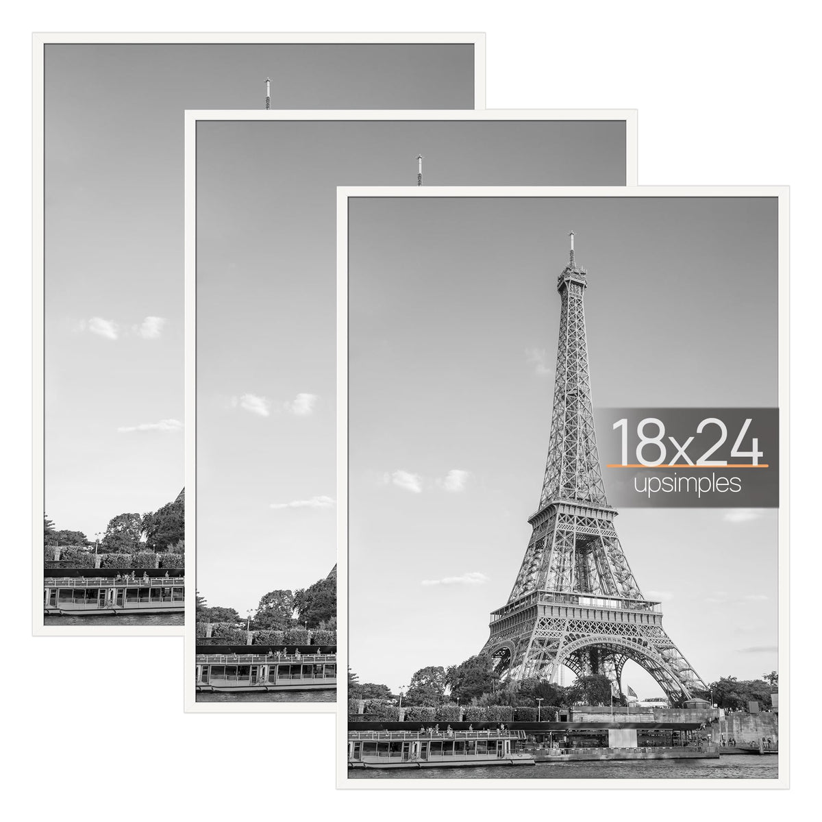 upsimples 18x24 frame front view with clean white border ideal for posters