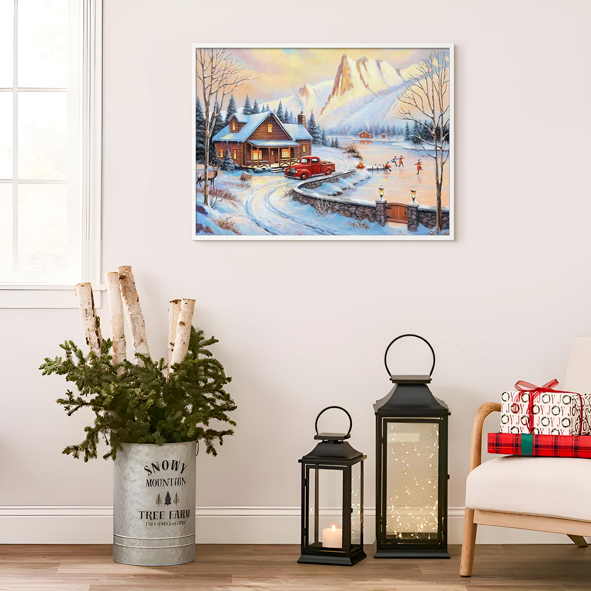 upsimples 18x24 frame side view shows slim profile for wall mounting
