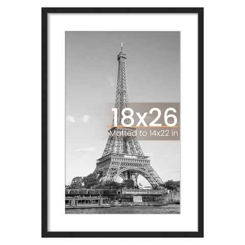 Upsimples 18x26 frame front view for crisp photo presentation.