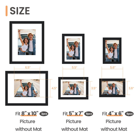 Upsimples 5x7 collage frame for elegant family photo wall.