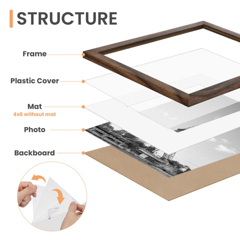 upsimples 19 pack collage frame 5x7 – flexible display for desks or walls