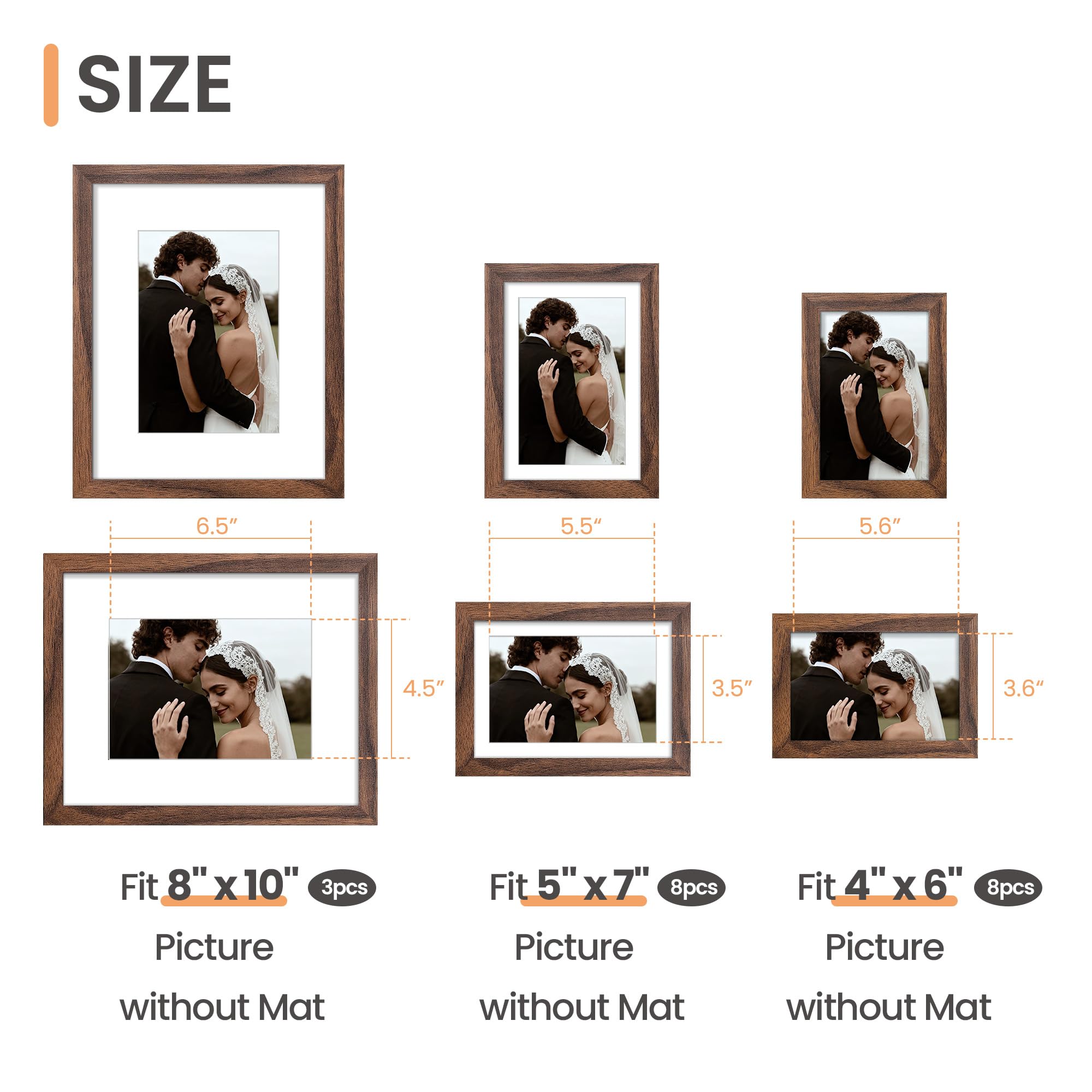upsimples 19 pack collage frame 8x10 layout – versatile wall or tabletop arrangements