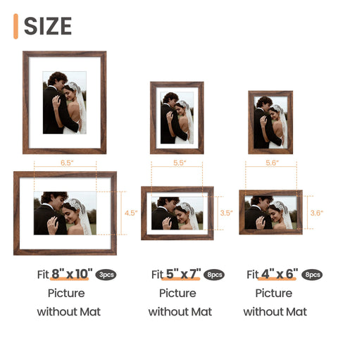 upsimples 19 pack collage frame 8x10 layout – versatile wall or tabletop arrangements