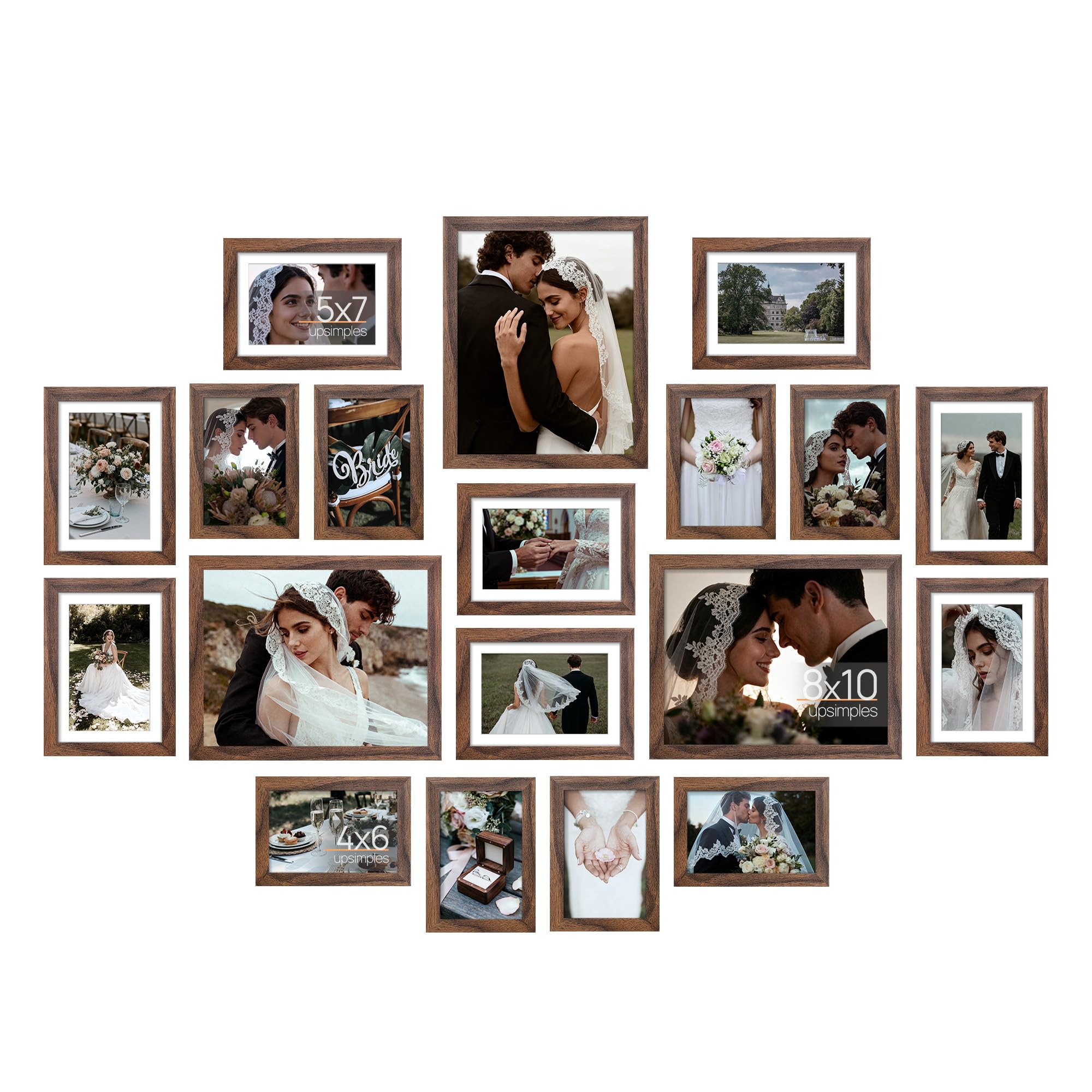 upsimples 19 pack collage frame 8x10 – ideal for a wall gallery of memories