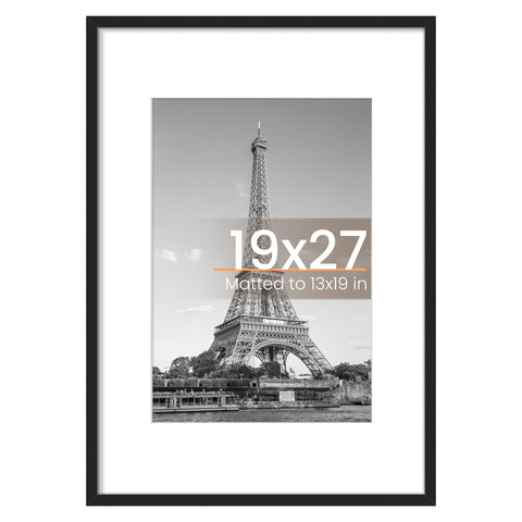 upsimples 19x27 poster frame overview with crisp black finish for home or office display