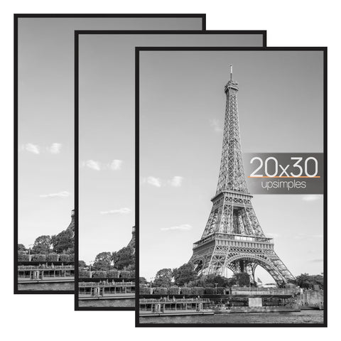 upsimples 20x30 black frame front view for clean poster displays