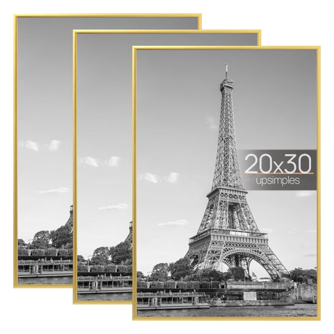 upsimples 20x30 gold frame front view highlighting modern design for home gallery use