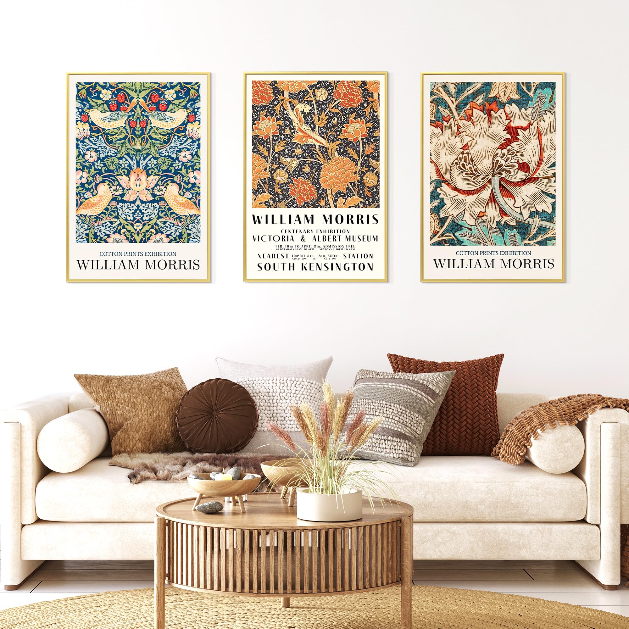 upsimples gold poster frame set helps create a cohesive photo gallery