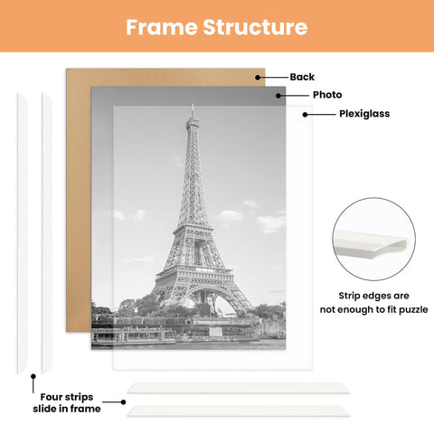 Upsimples 20x30 frame wall mounting highlights vertical or horizontal hanging options.