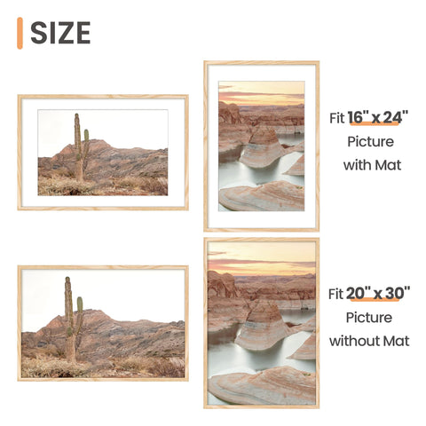 Upsimples 20x30 poster frame edge detail emphasizing durable corners and safe handling