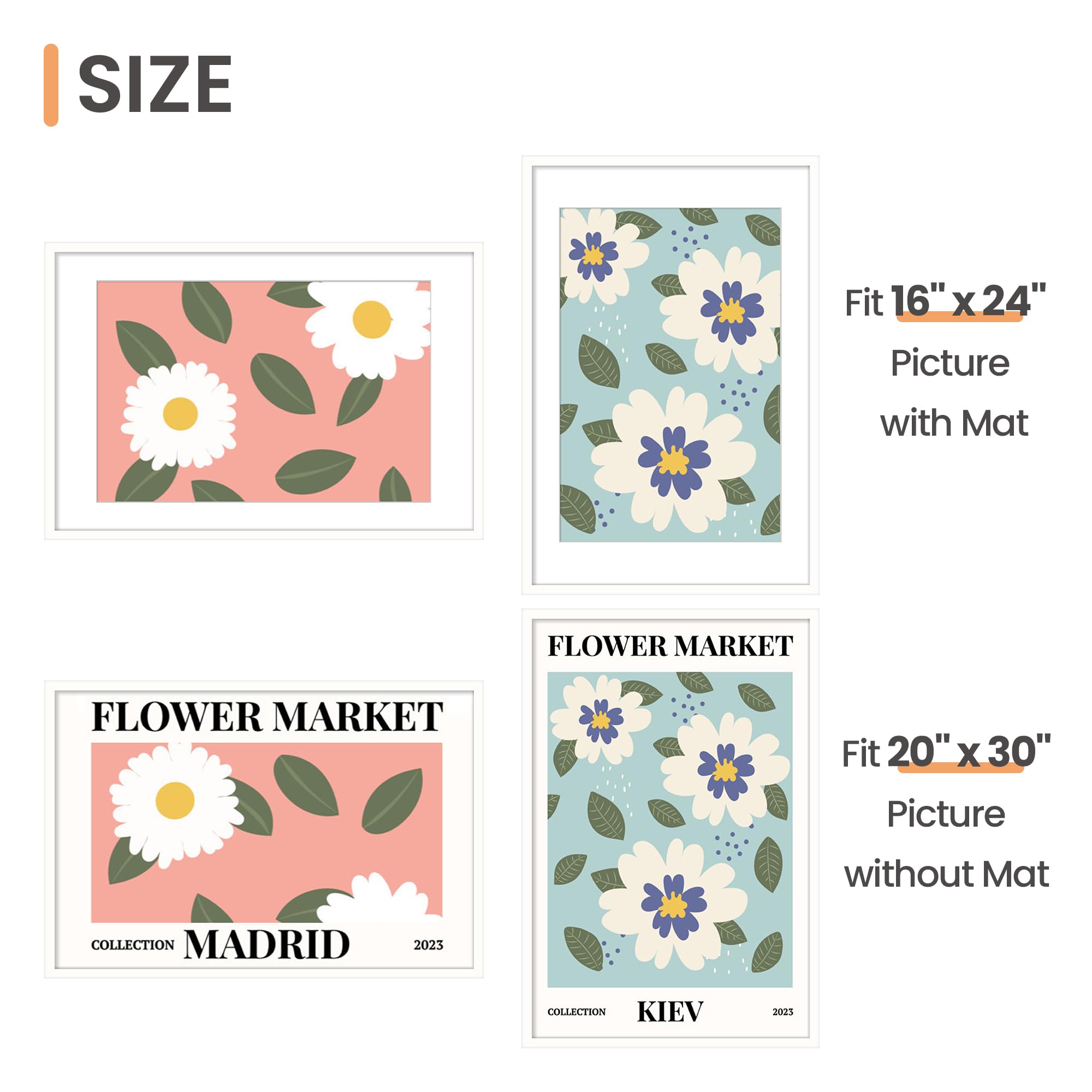 upsimples 20x30 frame hanging orientation for versatile wall placement