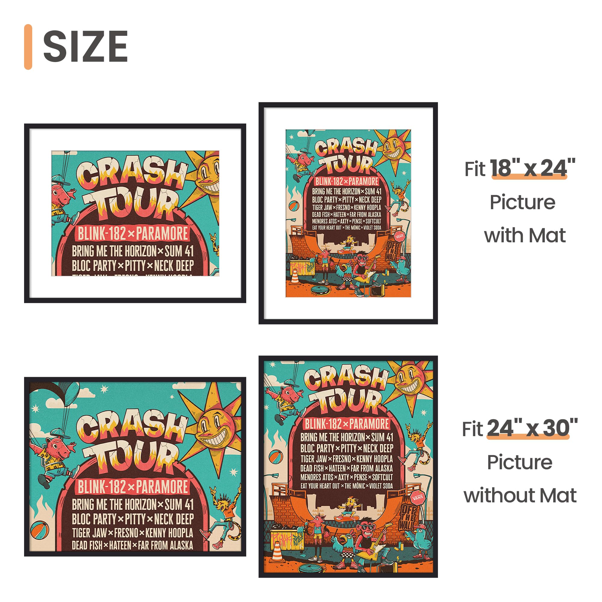 upsimples 24x30 frame without mat display for larger prints
