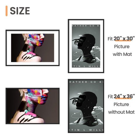 upsimples 24x36 poster frame no mat for sleek wall display
