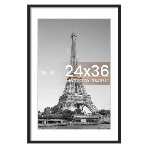 upsimples 24x36 poster frame with mat highlights 20x30 art with a clean border