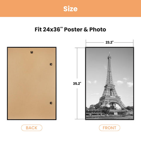 Vertical and horizontal mounting options with Upsimples 24x36 frames for flexible layouts.