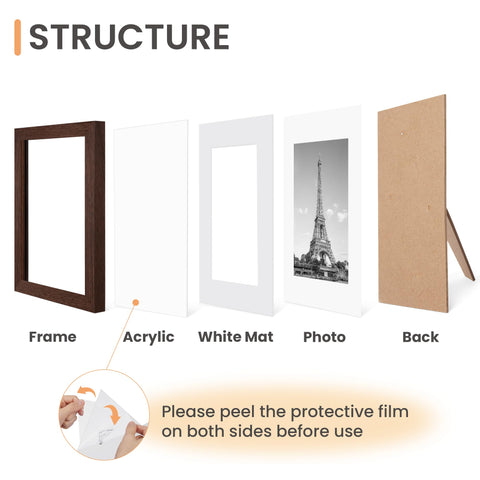 upsimples 5x7 frame without mat for showcasing 5x7 photos clearly