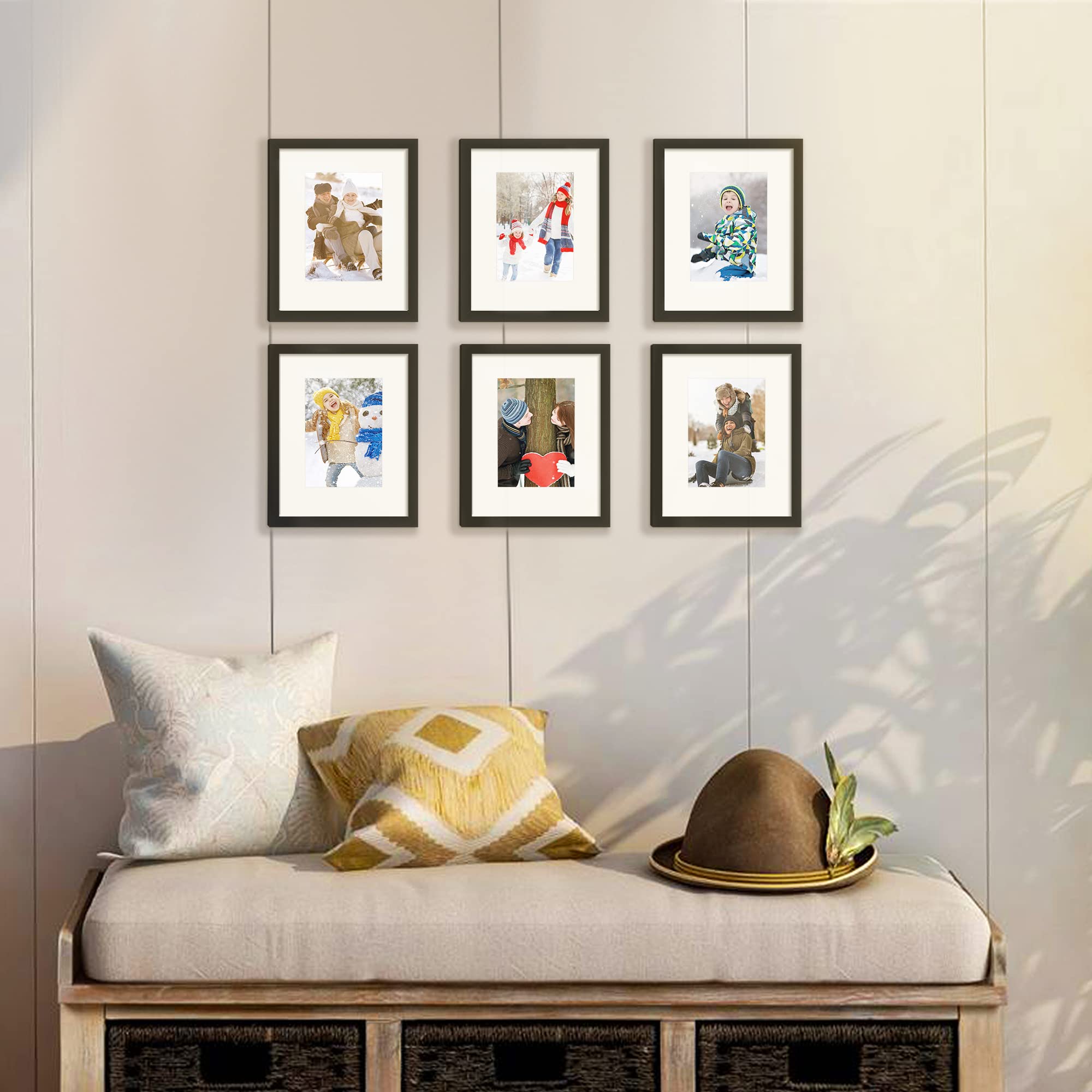 Upsimples 8x10 frame set on table for easy swapping and display.