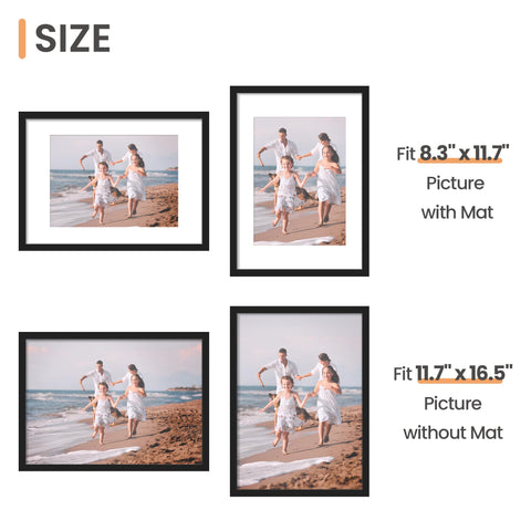 upsimples A3 frame set 5 black front design for sleek decor