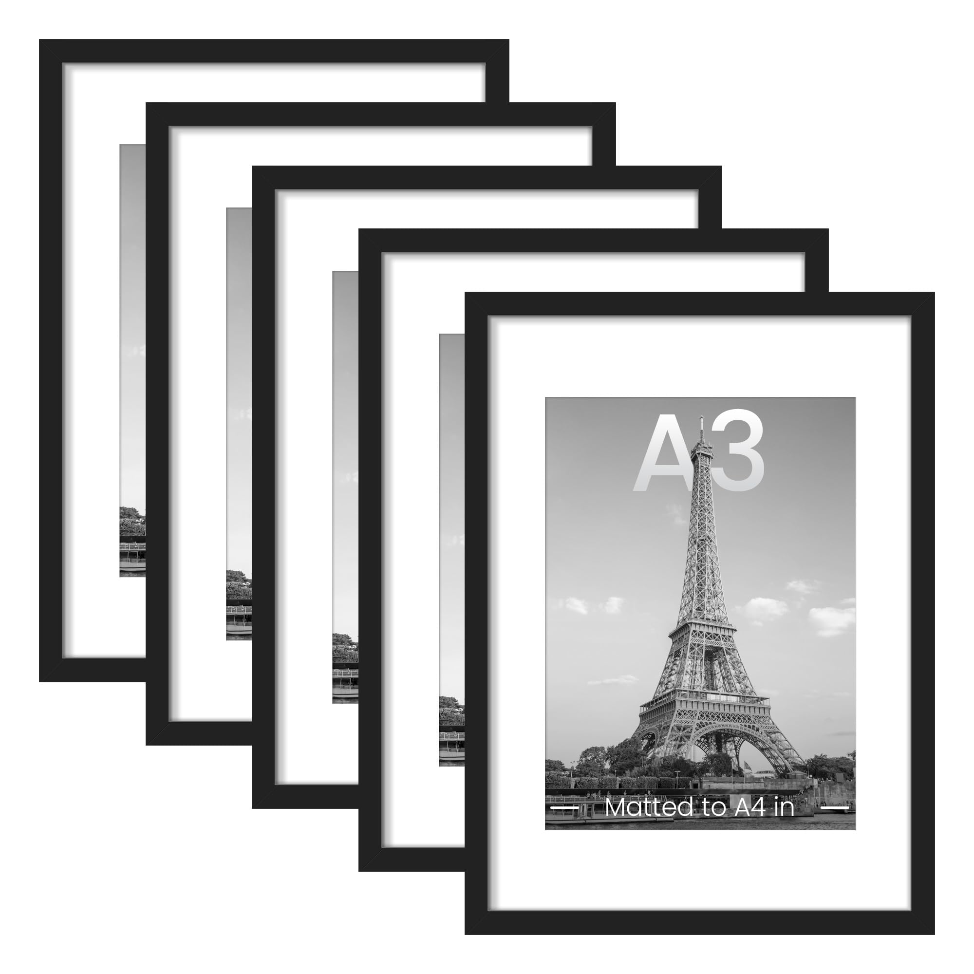 upsimples A3 frame set 5 collage with mat for a polished wall gallery