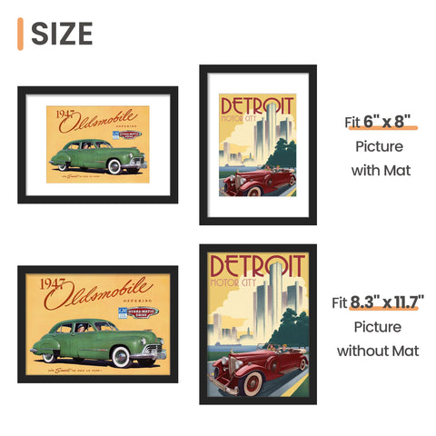 upsimples A4 frame set 5 vertical hanging arrangement