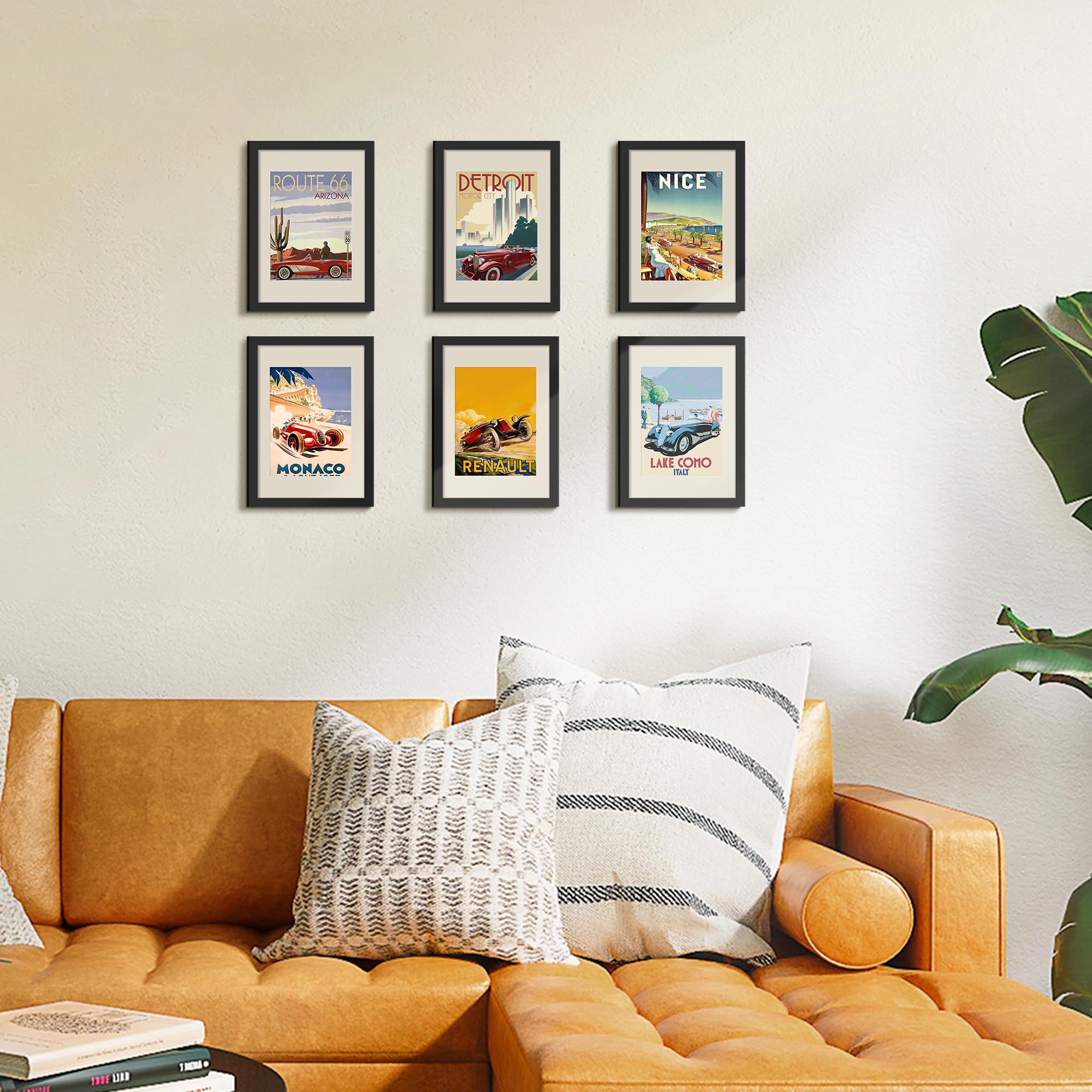 upsimples A4 frame set 5 with mat 6x8 display in a living space