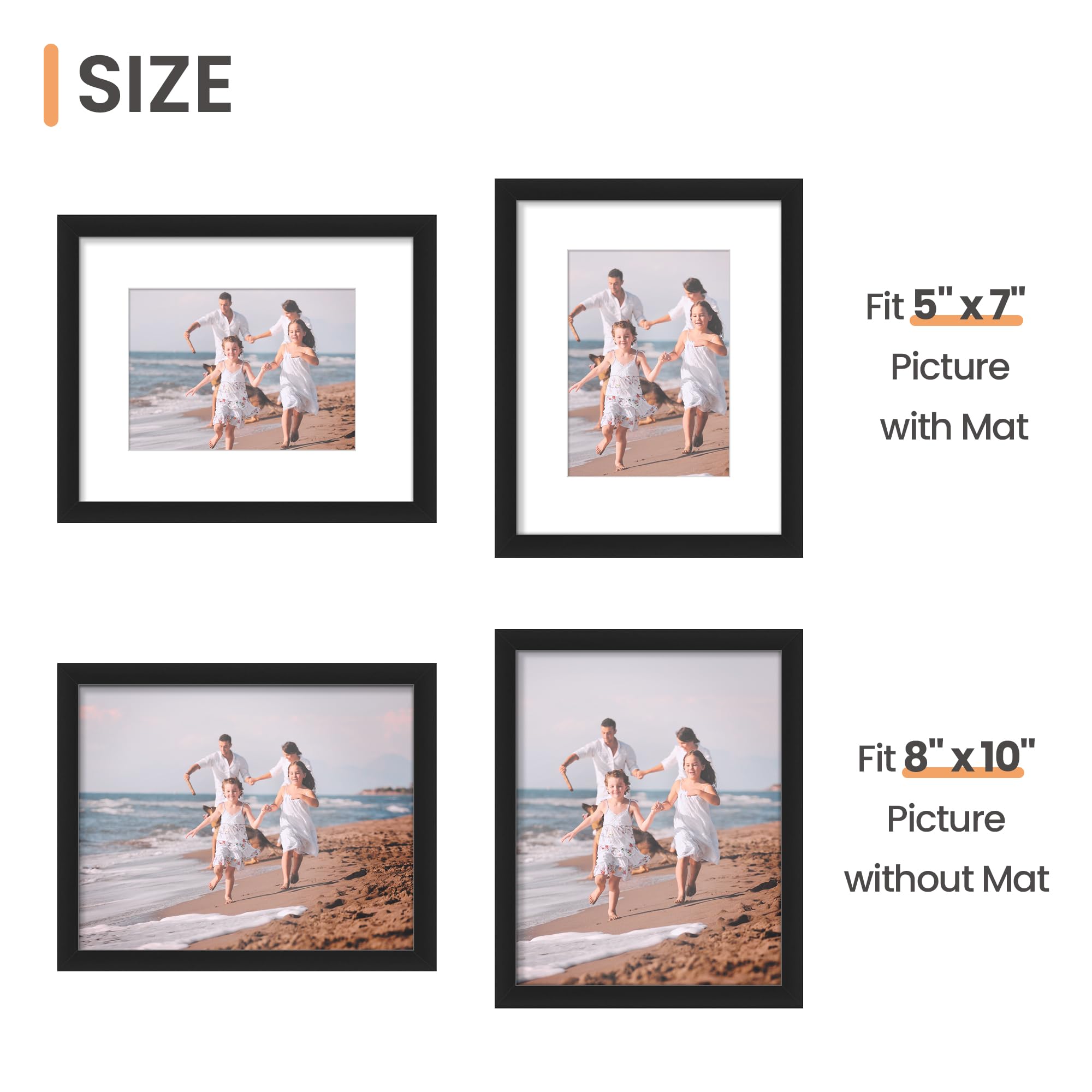 Upsimples acrylic protection keeps photos dust-free and clear.