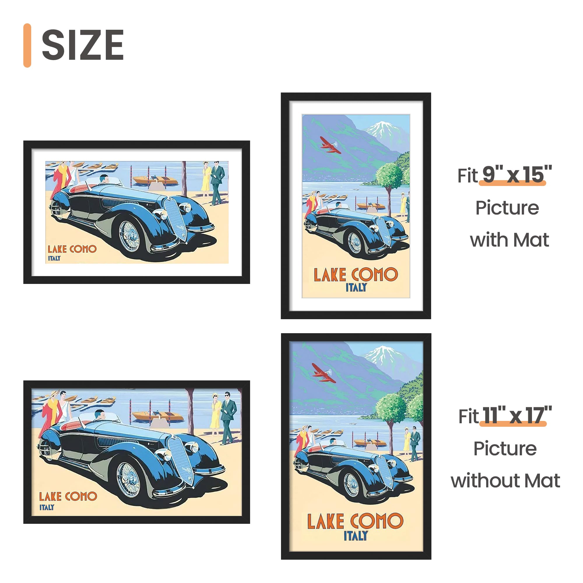 upsimples acrylic front protects photos from dust and fingerprints