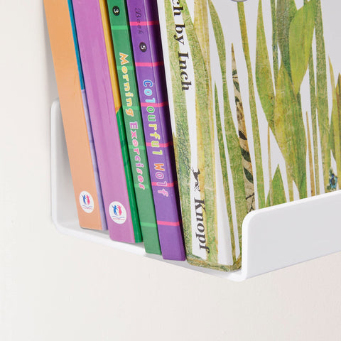 upsimples acrylic floating shelves white for perfume organization in the bathroom