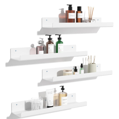 upsimples acrylic shelves in white wall decor for organized display
