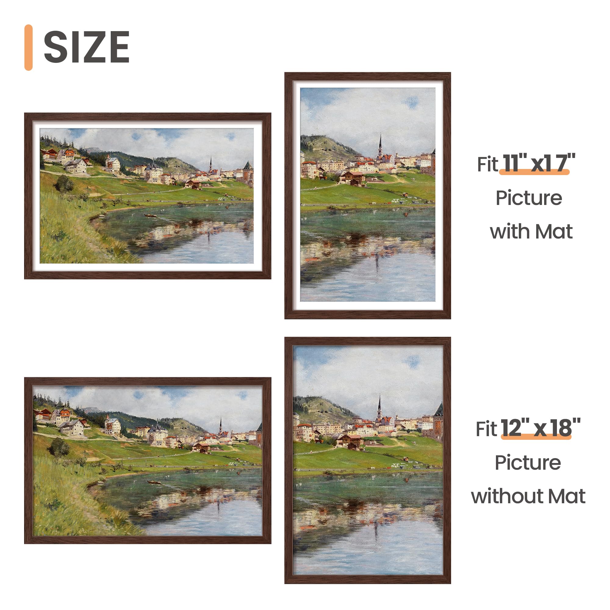 upsimples 12x18 frame with spring backing enables quick photo changes