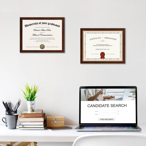 Upsimples certificate frame five-pack collection suitable for multiple certificates.