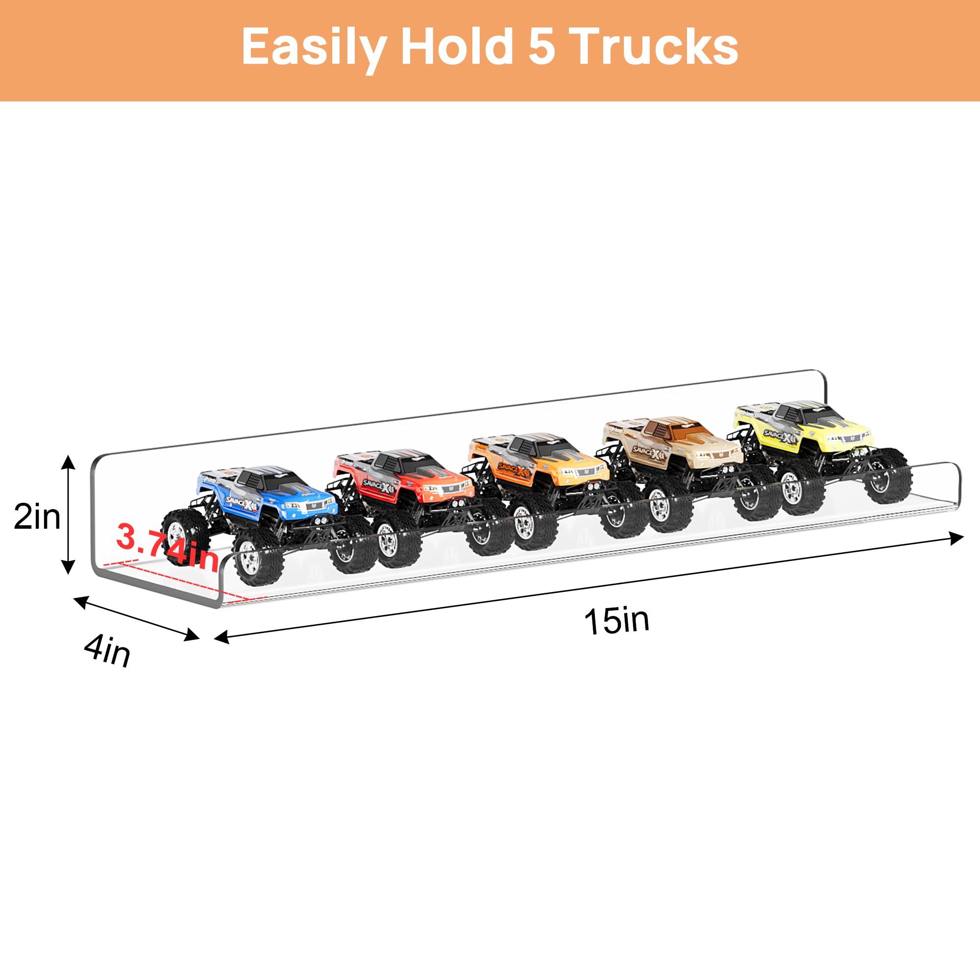 upsimples clear 15-inch display shelf highlights decor and keeps items visible