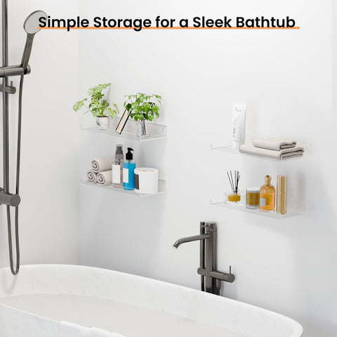 upsimples clear shelves organize toiletries for daily use