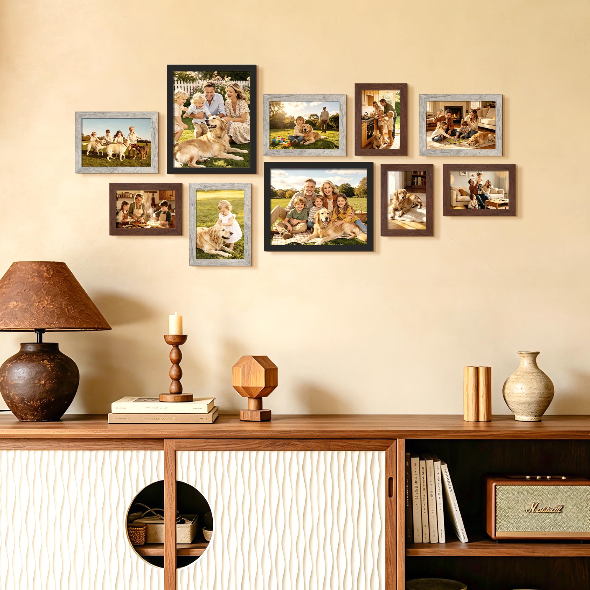 Upsimples collage frame 5x7 black ideal for compact wall displays.