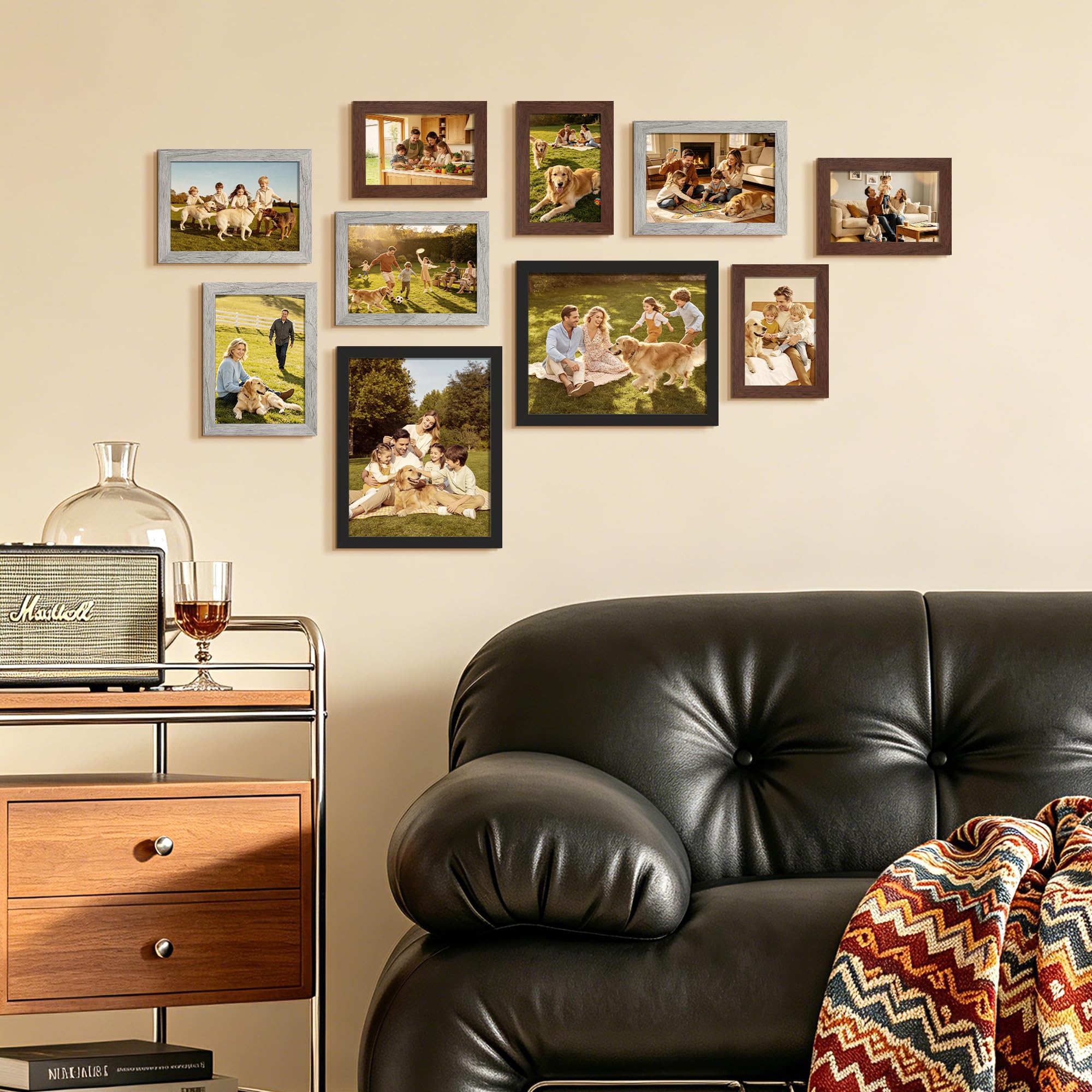 Upsimples collage frame 5x7 gray versatile for mixed photo layouts.