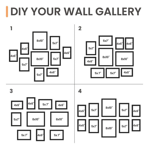 Upsimples collage frame layout ideas show a versatile gallery setup.