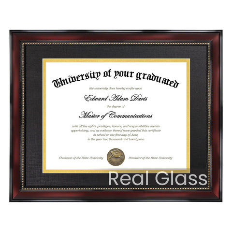 upsimples 11x14 diploma frame with HD glass showcases certificate clearly