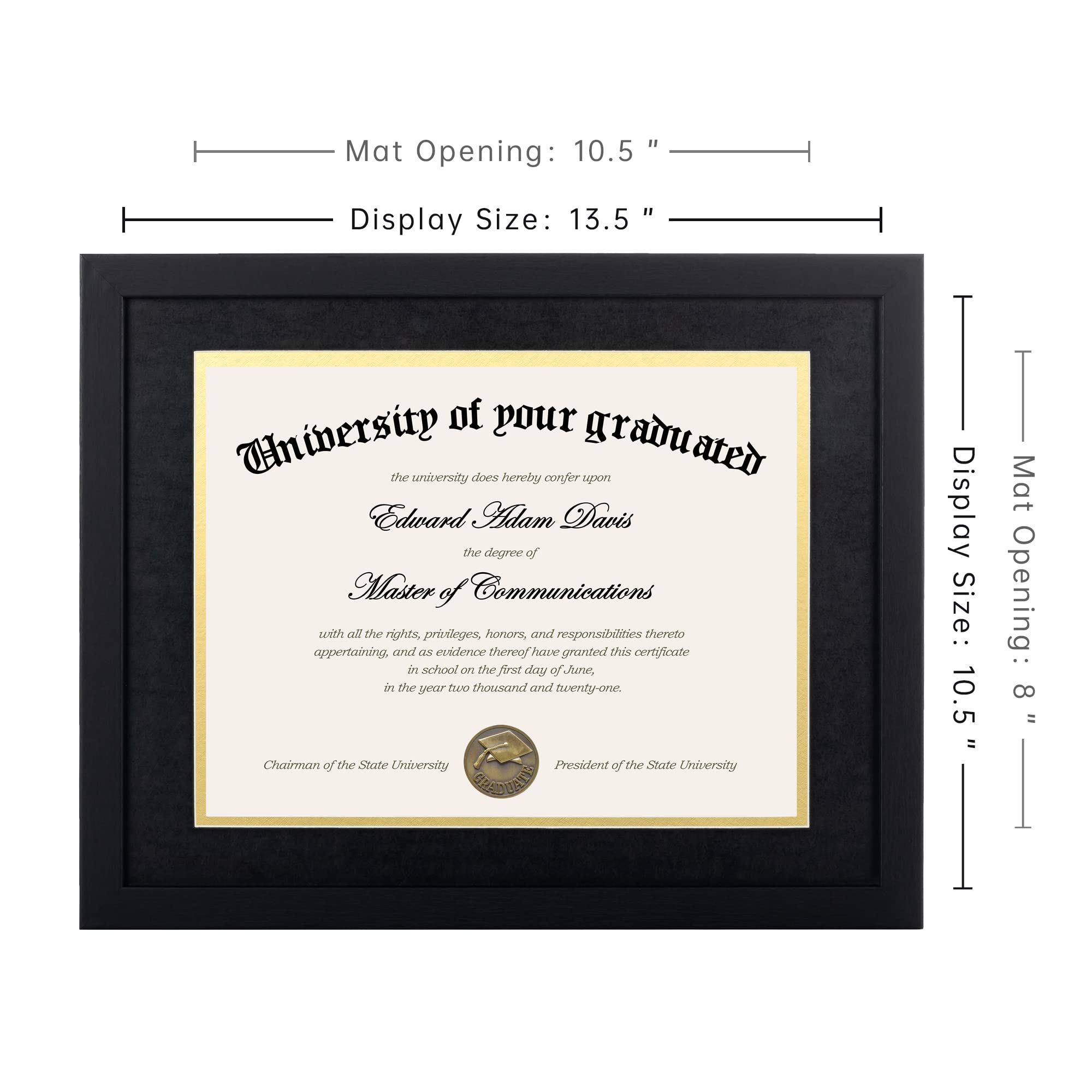 upsimples diploma frame composite wood construction provides sturdy support for everyday display